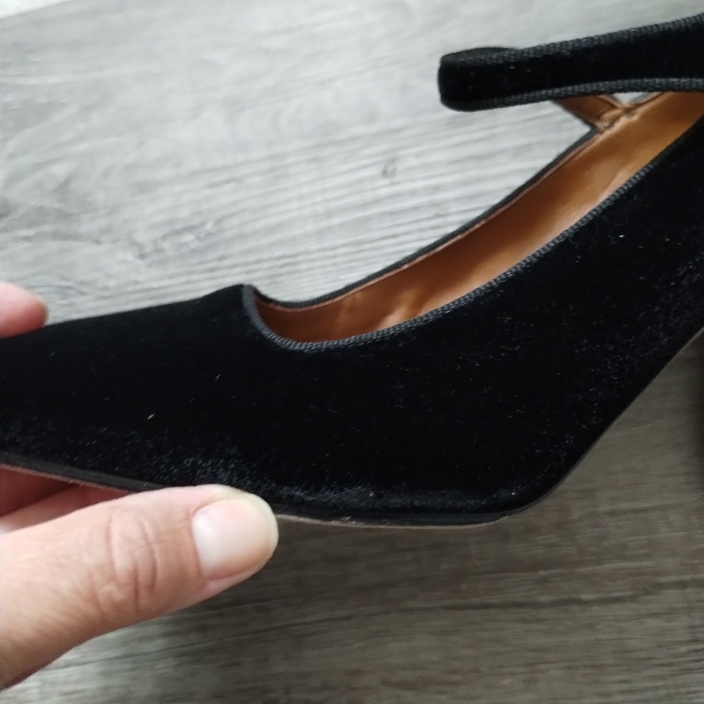 Le Monde Beryl Elegant Black Suede Mary Jane Shoes 9 - Picture 8 of 15